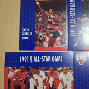 1991 NBA All-Star Game Trading Cards - Blue and Red